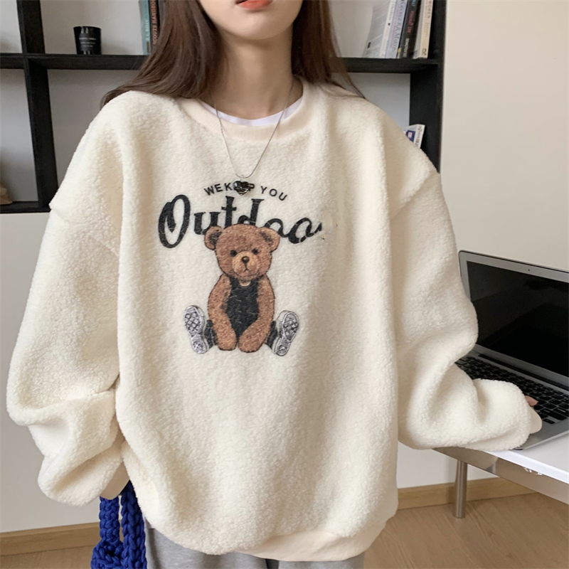 Winter Clothing Affordable - Sweat-shirt en fourrure d'agneau chaud et