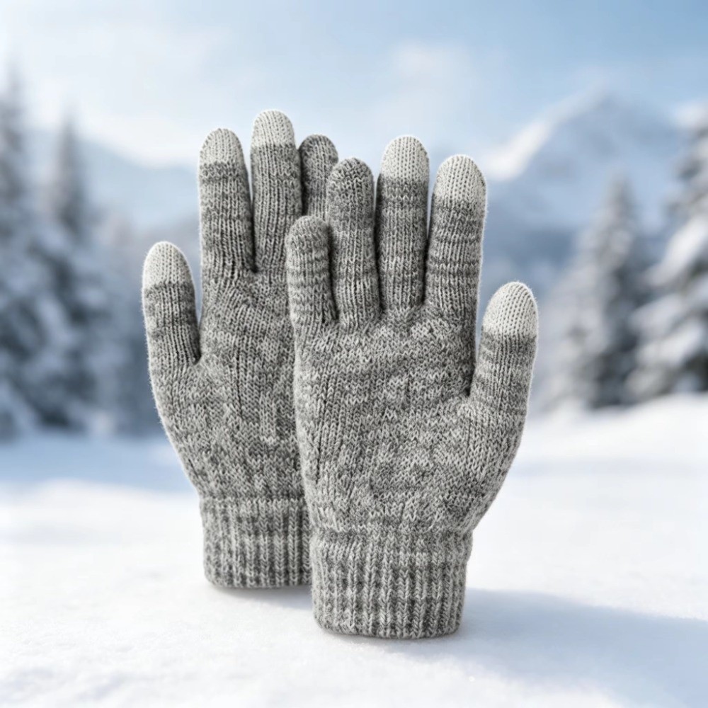 Knit Glove Touch Screen - Ensemble de chapeaux et gants d'hiver
