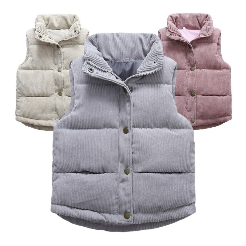 Winter Clothing Kids - Gilets en velours côtelé pour enfants,