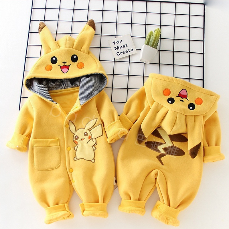 Winter Clothing Kids - Pyjama Bébé Cartoon Pokémon Nouveau-né Mignon