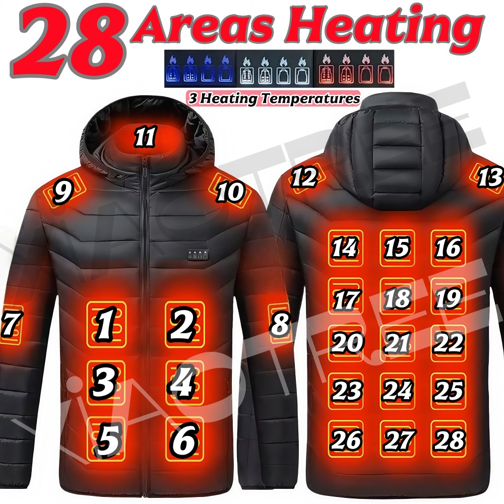 Winter Clothing Matching - 28 zones hommes femmes veste chauffante