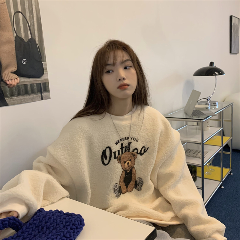 Sweat-shirt en fourrure d'agne - Winter Clothing Affordable avis et prix