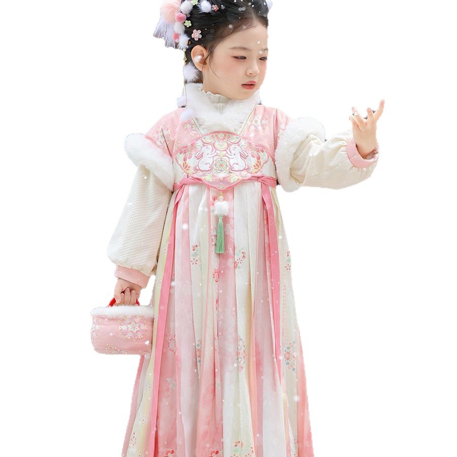2025 filles fée Hanfu enfants  - Winter Clothing Kids avis et prix