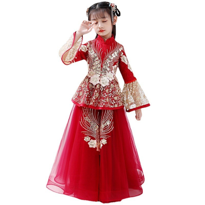 Costume Hanfu Cheongsam pour f - Winter Clothing Kids avis et prix