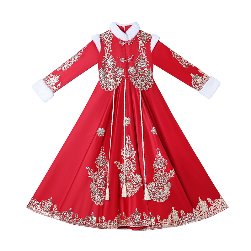 Robe de nouvel an chinois roug - Winter Clothing Kids avis et prix